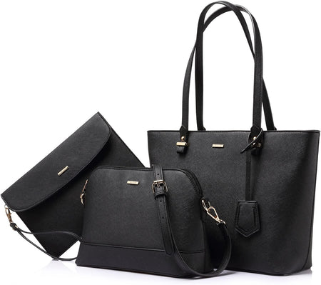 Handbags for Women Shoulder Bags Tote Satchel Hobo 3Pcs Purse Set