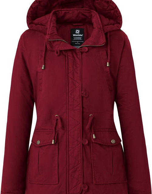 Load image into Gallery viewer, Women'S Winter Thicken Puffer Coat Warm Fleece Lined Parka Jacket with Fur Hood
