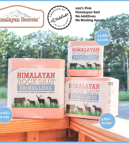 ® 5.5LB (2.5KG) Compressed Pink Himalayan Salt Lick | for Livestock and Wildlife Animals | 100% Pure & Natural Feed Salt Block | Natural Minerals and Trace Elements
