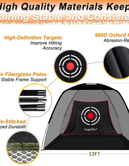 Load image into Gallery viewer, Golf Net,Golf Net Backyard Driving,Golf Driving Range,Golf Set Net,Heavy Duty Dome Golf Practice Net,Golf Practice Hitting Net,Quick Setup with Target Cloth and Carry Bag(Style Optional)
