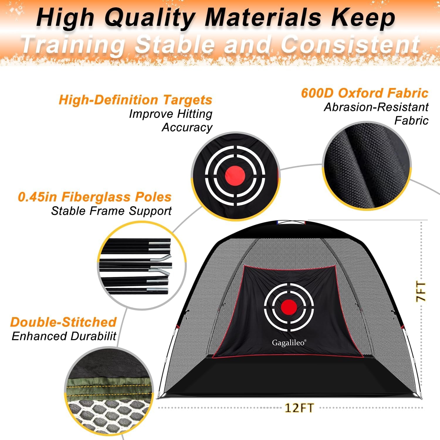 Golf Net,Golf Net Backyard Driving,Golf Driving Range,Golf Set Net,Heavy Duty Dome Golf Practice Net,Golf Practice Hitting Net,Quick Setup with Target Cloth and Carry Bag(Style Optional)