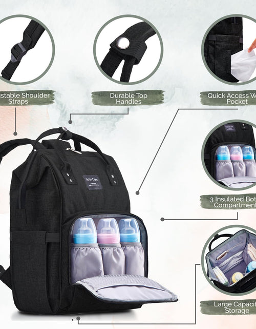 Load image into Gallery viewer, Diaper Bag Backpack | Baby Diaper Bags with Changing Station for Mom | Multifunction Travel Back Pack Maternity Baby Bags Waterproof Tote Bag Spacious, Unisex Stylish | Gray
