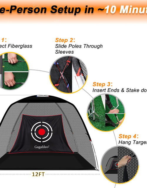 Load image into Gallery viewer, Golf Net,Golf Net Backyard Driving,Golf Driving Range,Golf Set Net,Heavy Duty Dome Golf Practice Net,Golf Practice Hitting Net,Quick Setup with Target Cloth and Carry Bag(Style Optional)
