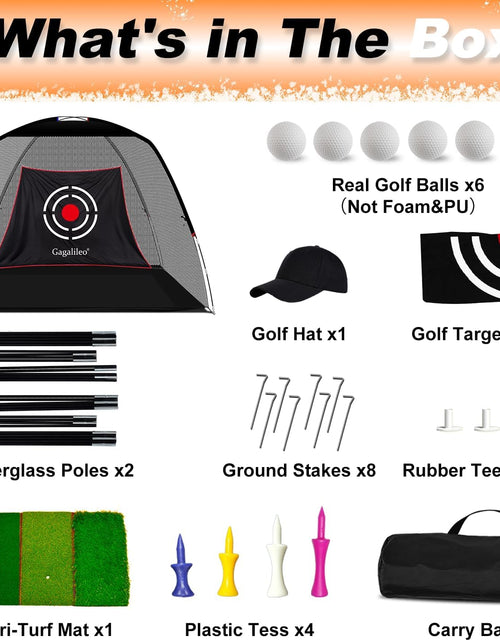 Load image into Gallery viewer, Golf Net,Golf Net Backyard Driving,Golf Driving Range,Golf Set Net,Heavy Duty Dome Golf Practice Net,Golf Practice Hitting Net,Quick Setup with Target Cloth and Carry Bag(Style Optional)
